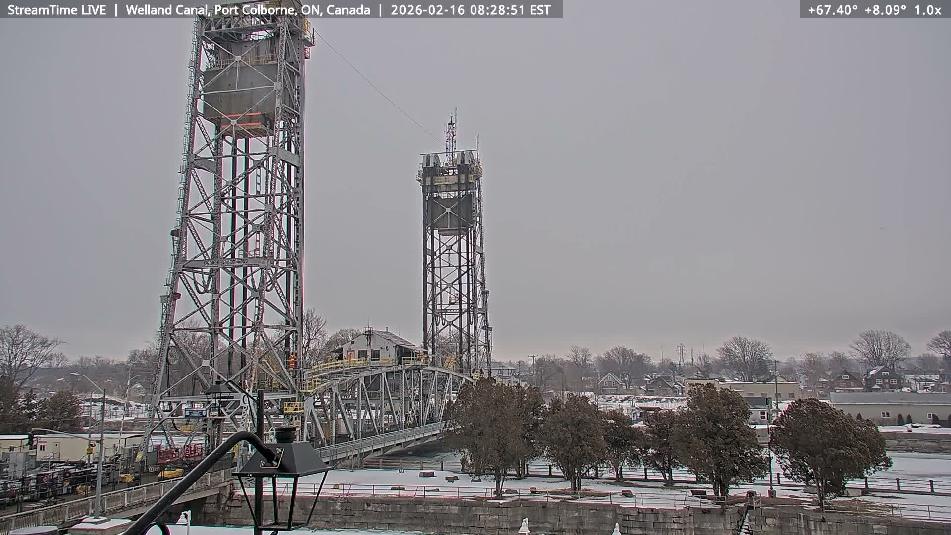Port Colborne City, Welland Canal & Bridge 21 Live Cam - Port Colborne, Niagara, Ontario, Canada