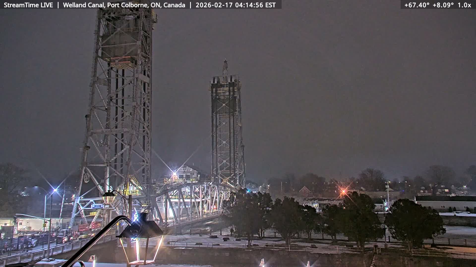 Port Colborne City, Welland Canal & Bridge 21 Live Cam - Port Colborne, Niagara, Ontario, Canada