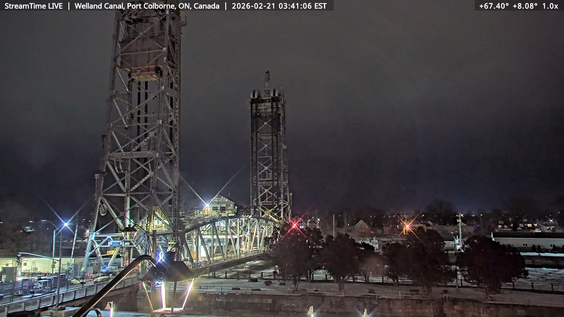 Port Colborne City, Welland Canal & Bridge 21 Live Cam - Port Colborne, Niagara, Ontario, Canada