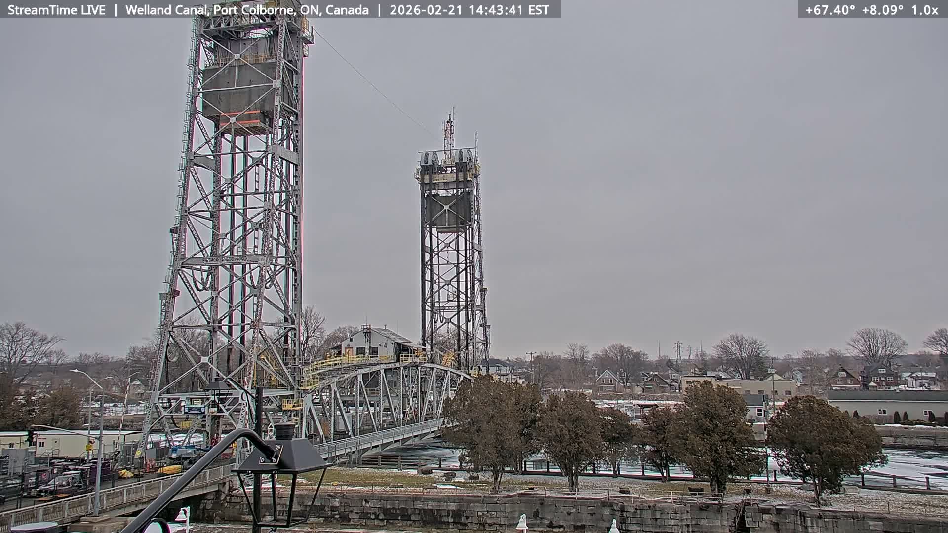 Port Colborne City, Welland Canal & Bridge 21 Live Cam - Port Colborne, Niagara, Ontario, Canada