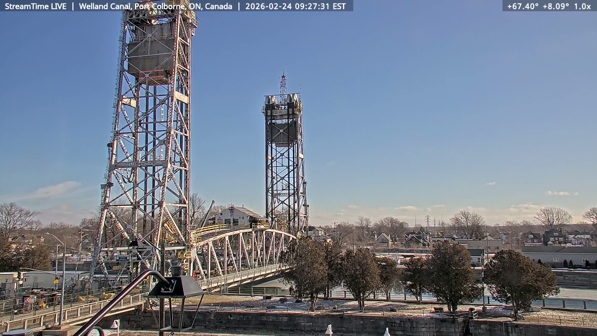 Port Colborne City, Welland Canal & Bridge 21 Live Cam - Port Colborne, Niagara, Ontario, Canada