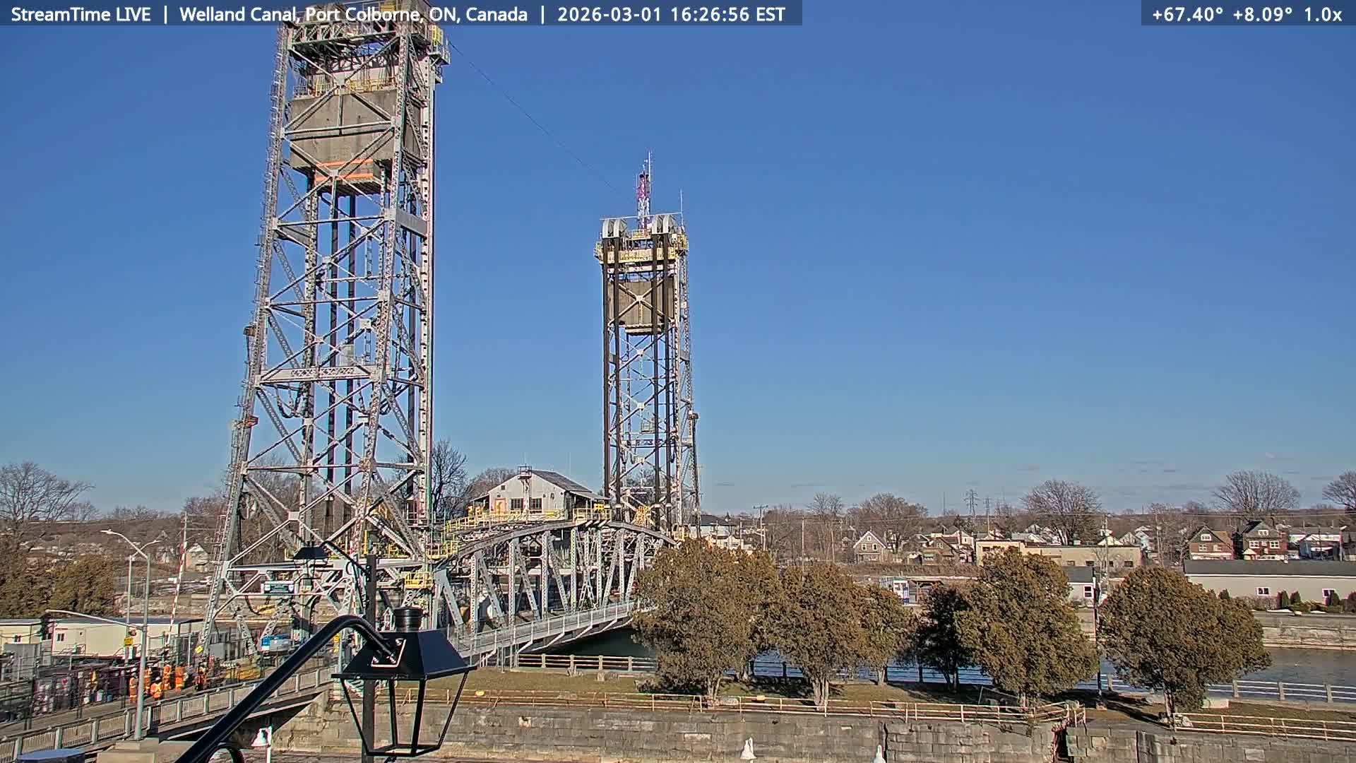 Port Colborne City, Welland Canal & Bridge 21 Live Cam - Port Colborne, Niagara, Ontario, Canada