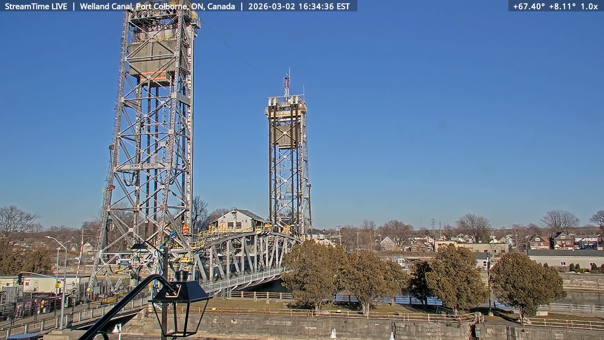 Port Colborne City, Welland Canal & Bridge 21 Live Cam - Port Colborne, Niagara, Ontario, Canada