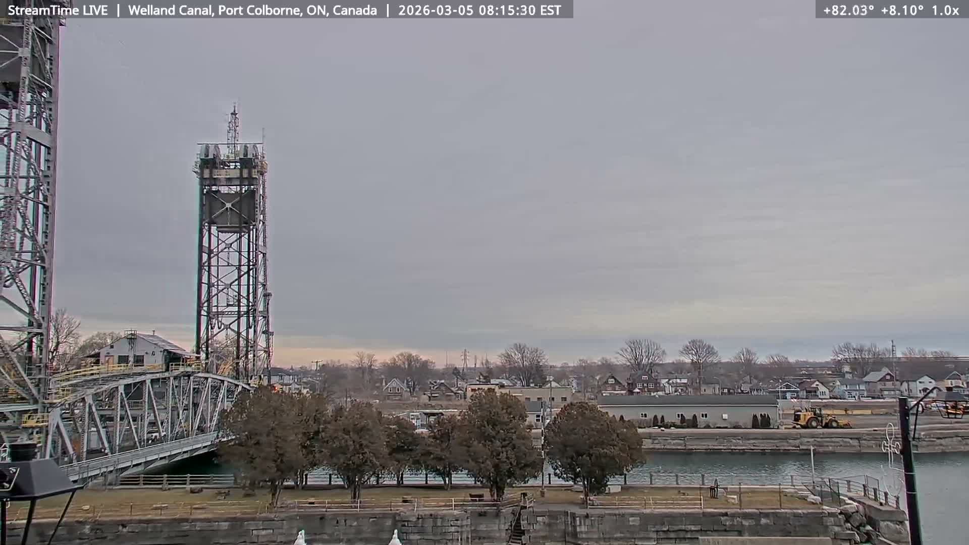Port Colborne City, Welland Canal & Bridge 21 Live Cam - Port Colborne, Niagara, Ontario, Canada