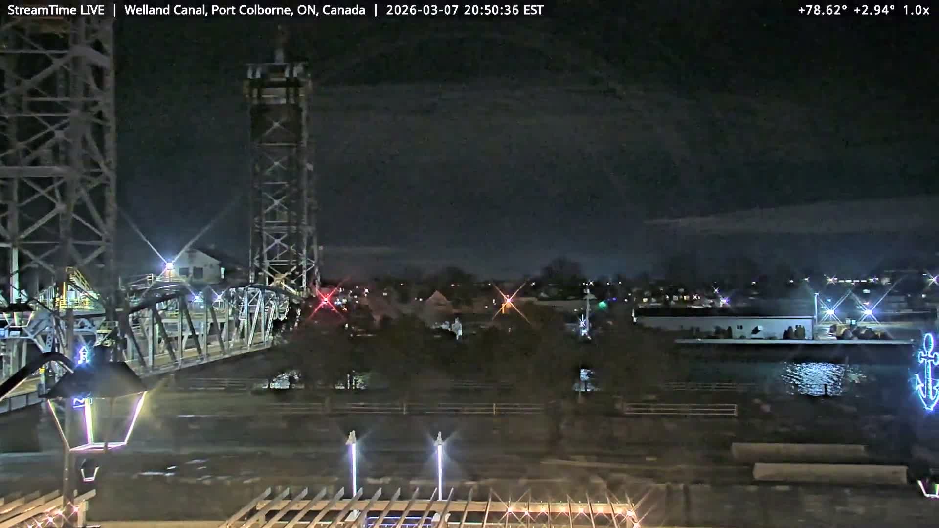 Port Colborne City, Welland Canal & Bridge 21 Live Cam - Port Colborne, Niagara, Ontario, Canada