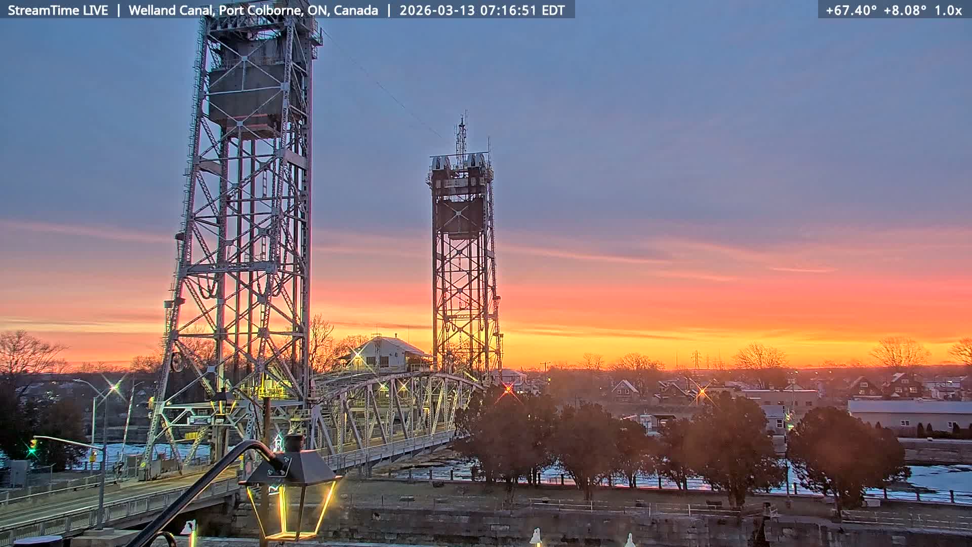 Port Colborne City, Welland Canal & Bridge 21 Live Cam - Port Colborne, Niagara, Ontario, Canada
