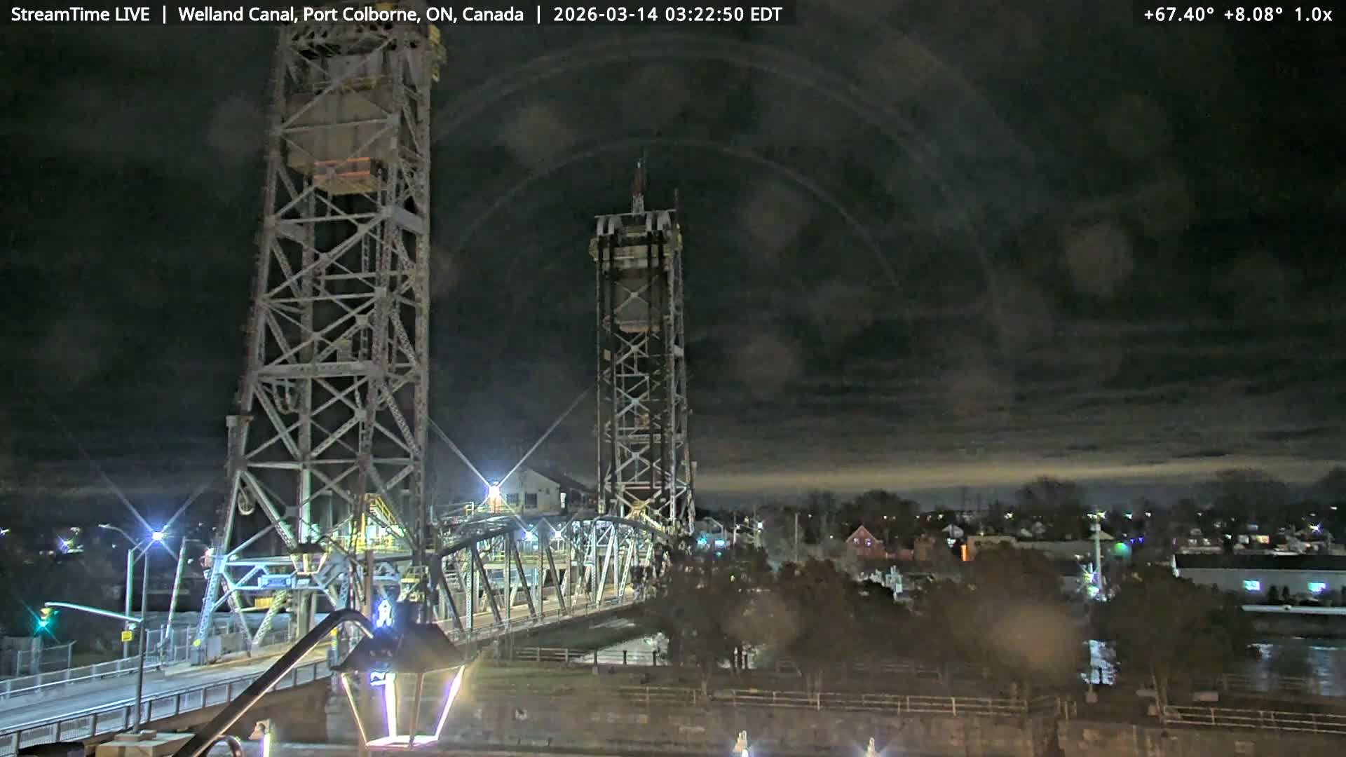Port Colborne City, Welland Canal & Bridge 21 Live Cam - Port Colborne, Niagara, Ontario, Canada