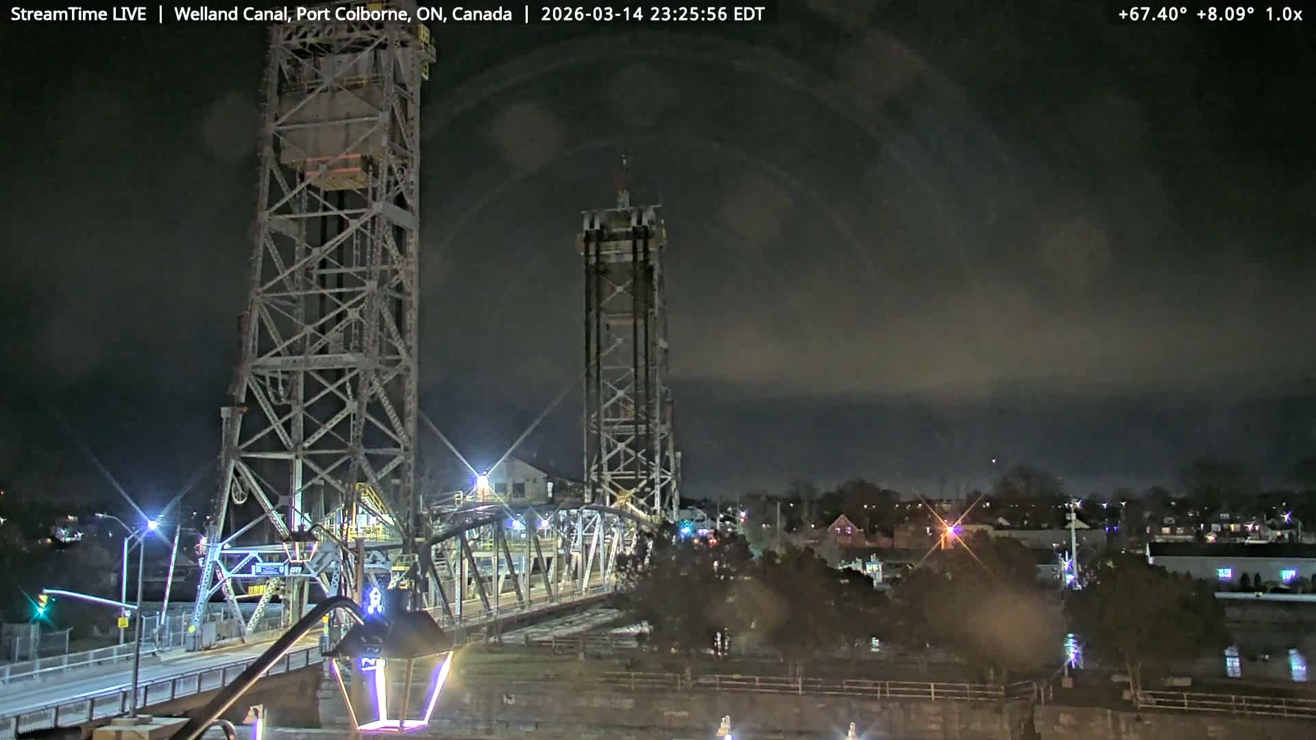 Port Colborne City, Welland Canal & Bridge 21 Live Cam - Port Colborne, Niagara, Ontario, Canada