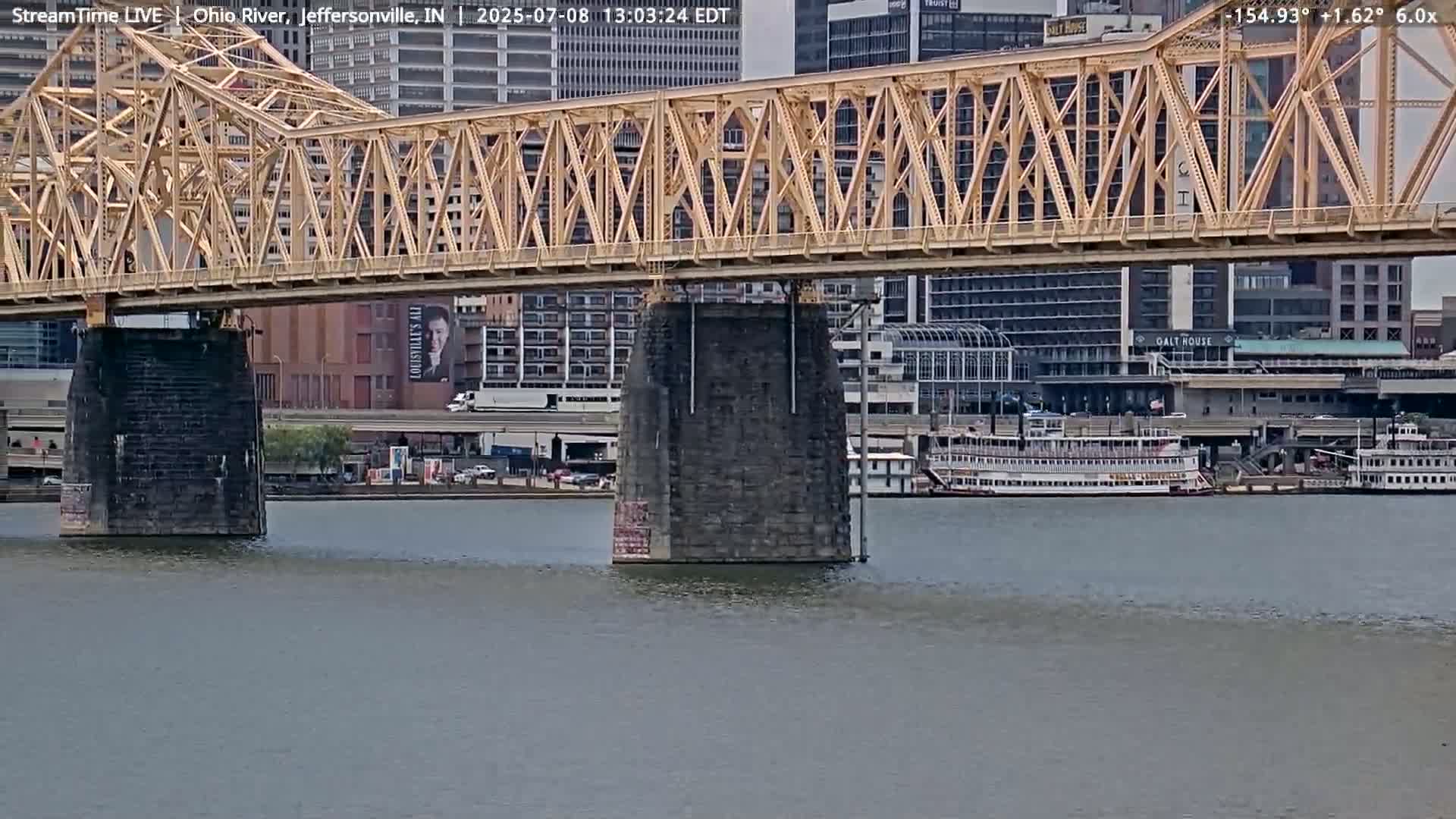 Louisville (Kentucky) & Ohio River from Jeffersonville Live Cam from - Jeffersonville, Clark, Indiana, USA