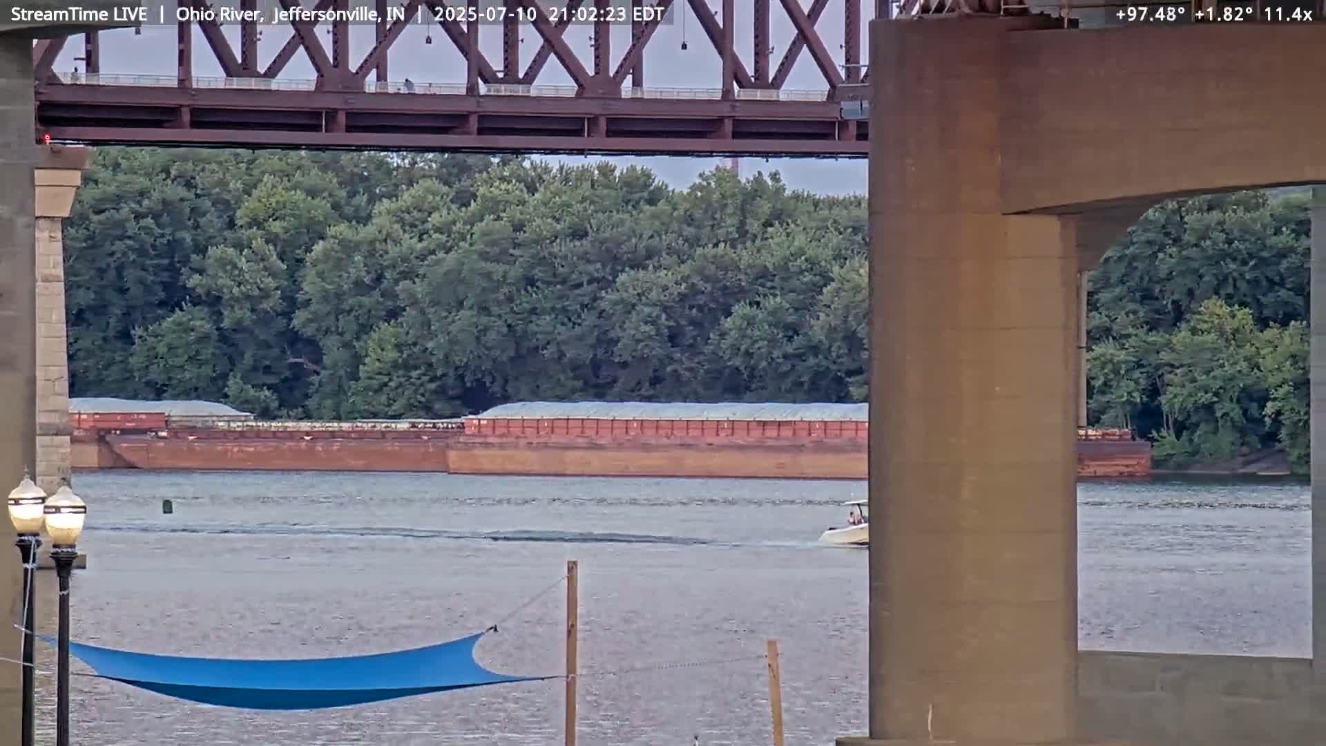 Louisville (Kentucky) & Ohio River from Jeffersonville Live Cam from - Jeffersonville, Clark, Indiana, USA