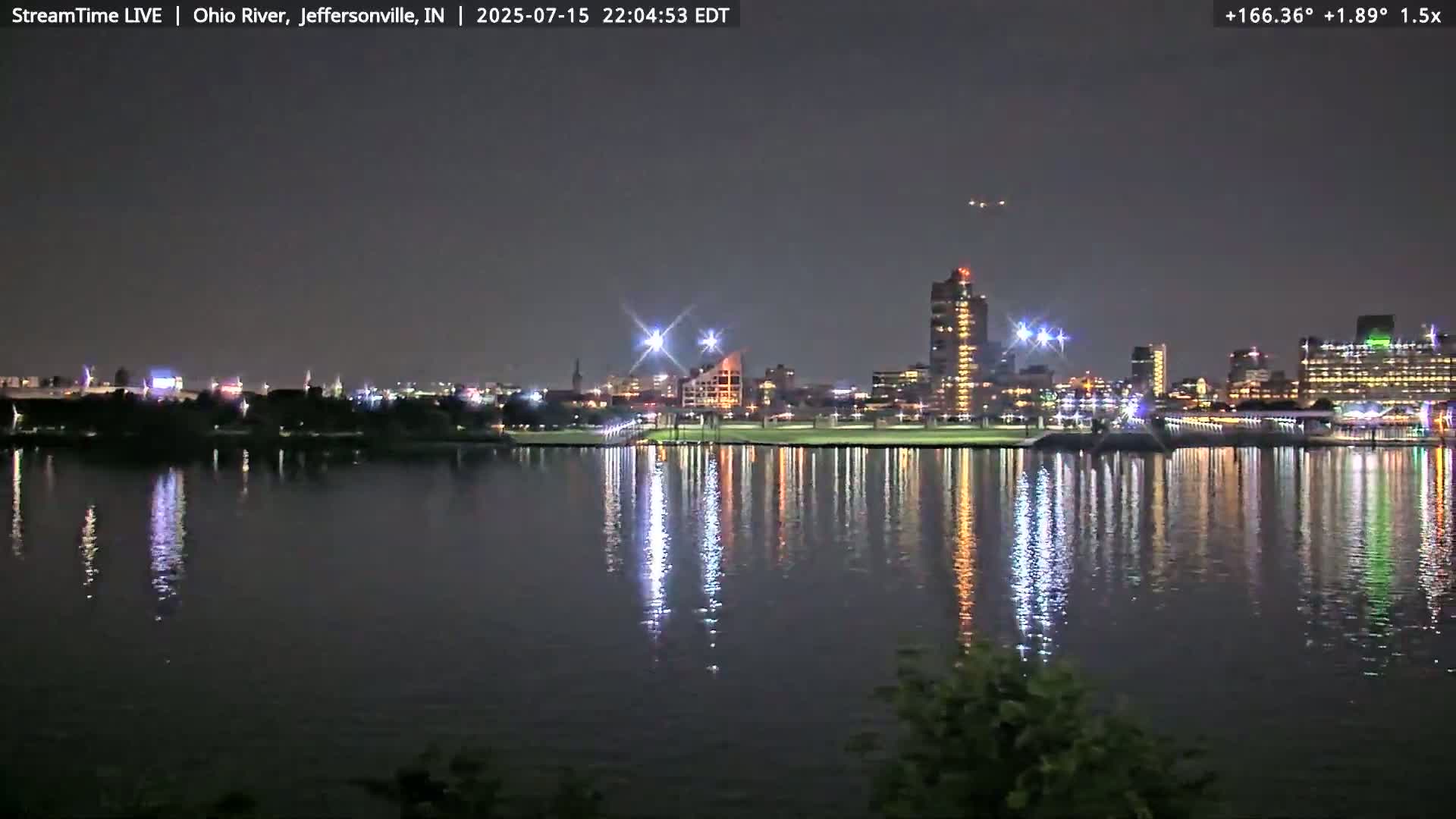 Louisville (Kentucky) & Ohio River from Jeffersonville Live Cam from - Jeffersonville, Clark, Indiana, USA