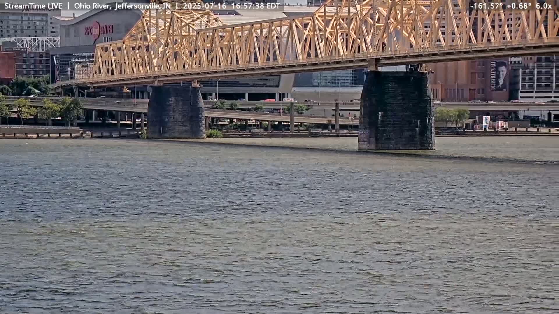 Louisville (Kentucky) & Ohio River from Jeffersonville Live Cam from - Jeffersonville, Clark, Indiana, USA