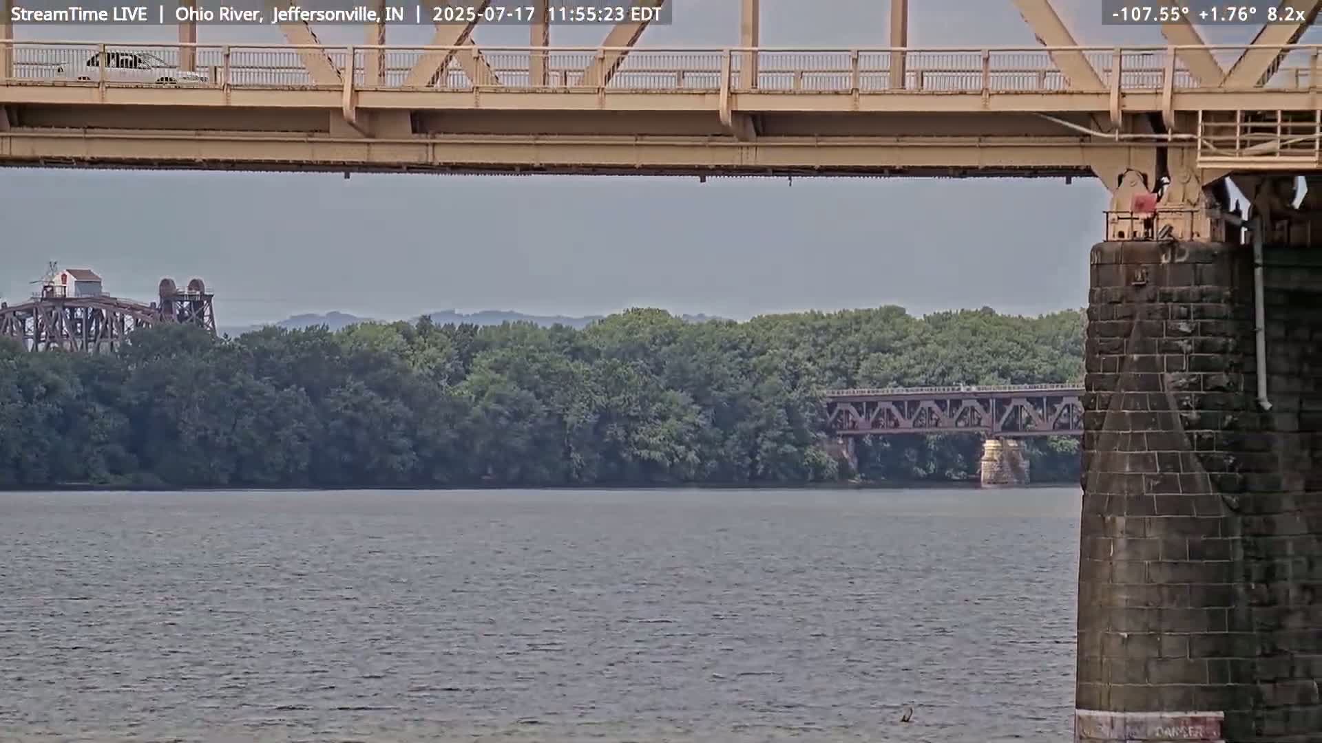 Louisville (Kentucky) & Ohio River from Jeffersonville Live Cam from - Jeffersonville, Clark, Indiana, USA