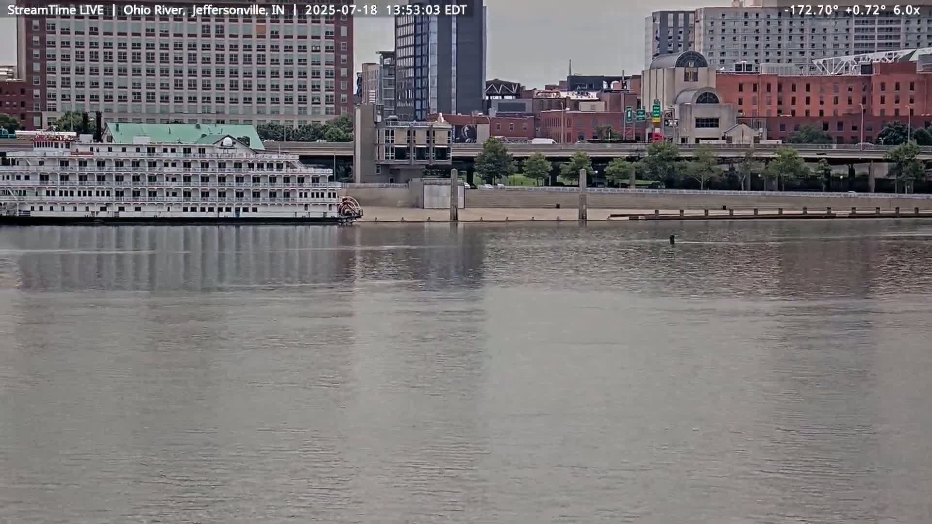 Louisville (Kentucky) & Ohio River from Jeffersonville Live Cam from - Jeffersonville, Clark, Indiana, USA