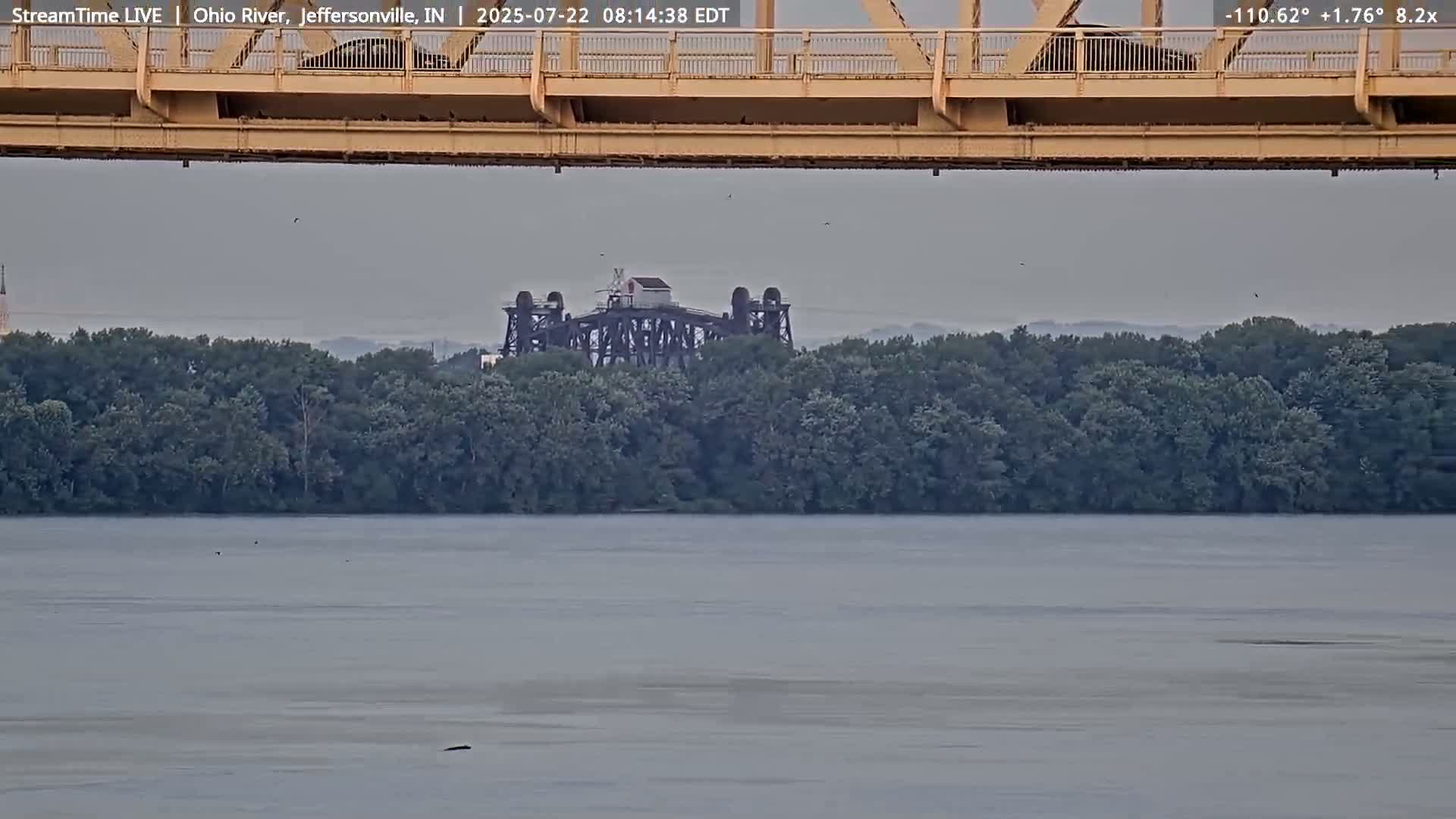Louisville (Kentucky) & Ohio River from Jeffersonville Live Cam from - Jeffersonville, Clark, Indiana, USA