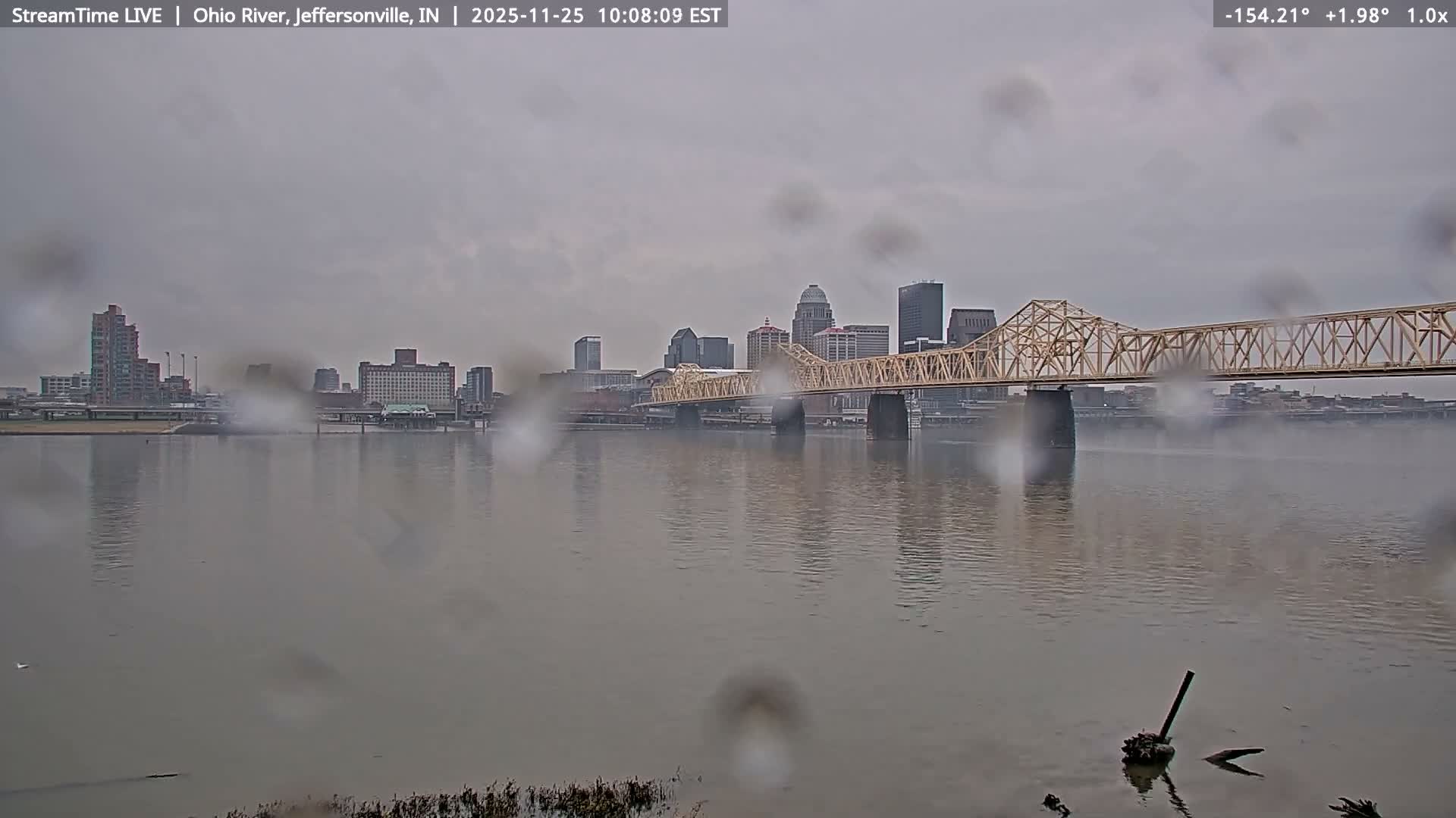 Louisville (Kentucky) & Ohio River from Jeffersonville Live Cam from - Jeffersonville, Clark, Indiana, USA