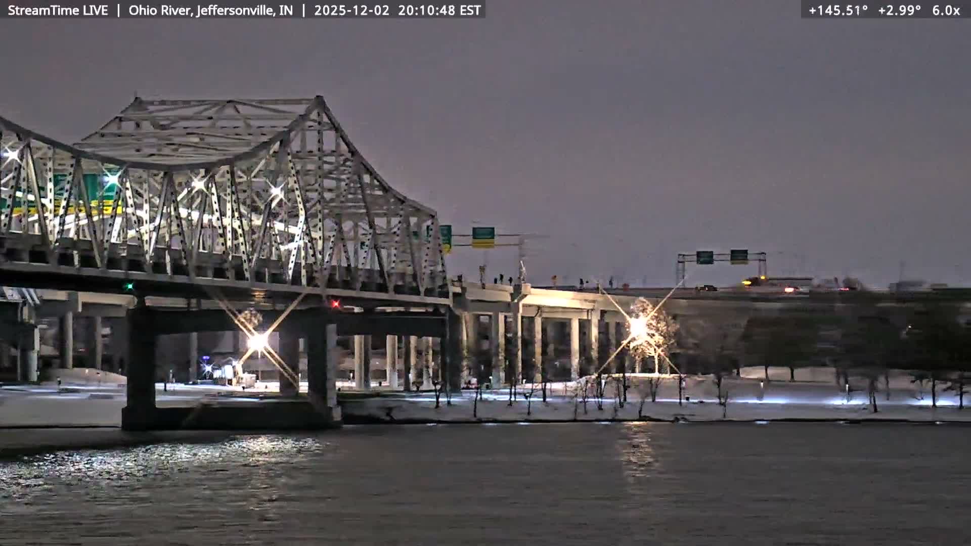 Louisville (Kentucky) & Ohio River from Jeffersonville Live Cam from - Jeffersonville, Clark, Indiana, USA