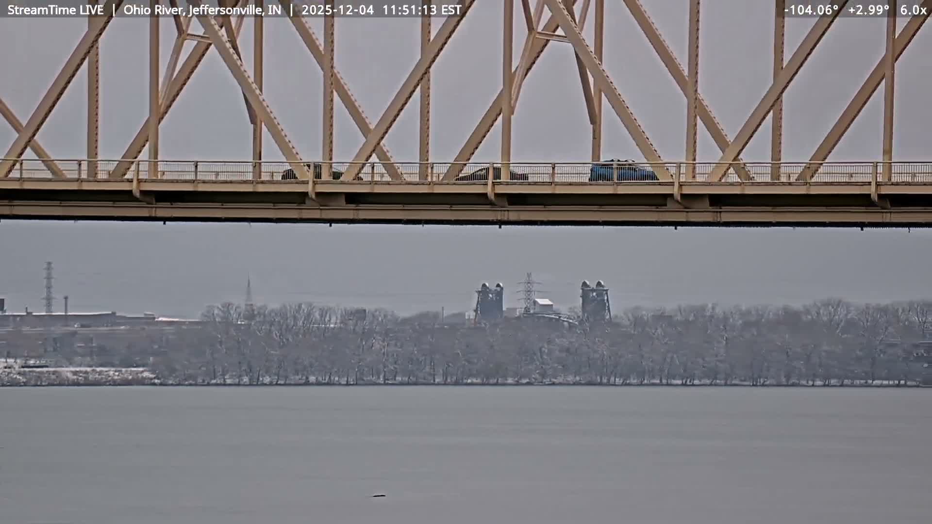 Louisville (Kentucky) & Ohio River from Jeffersonville Live Cam from - Jeffersonville, Clark, Indiana, USA