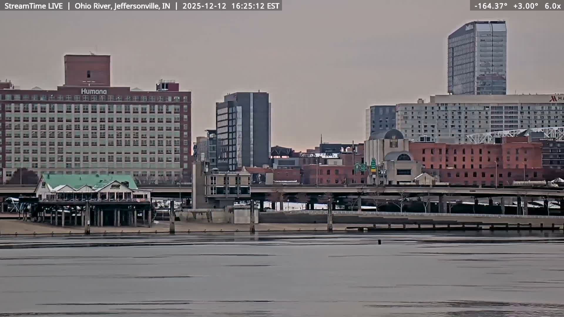 Louisville (Kentucky) & Ohio River from Jeffersonville Live Cam from - Jeffersonville, Clark, Indiana, USA