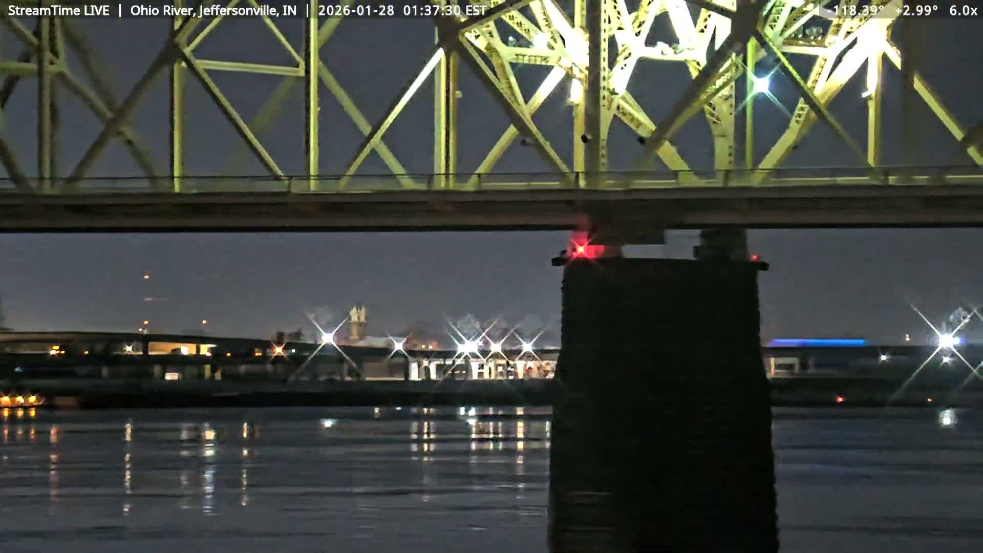 Louisville (Kentucky) & Ohio River from Jeffersonville Live Cam from - Jeffersonville, Clark, Indiana, USA