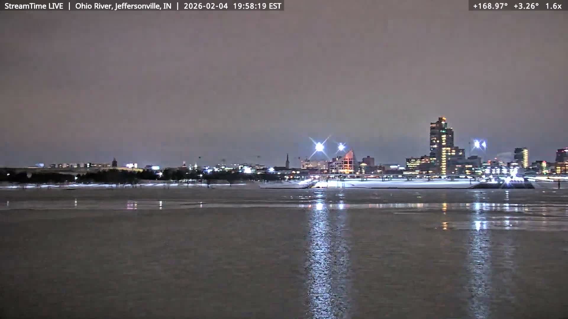 Louisville (Kentucky) & Ohio River from Jeffersonville Live Cam from - Jeffersonville, Clark, Indiana, USA