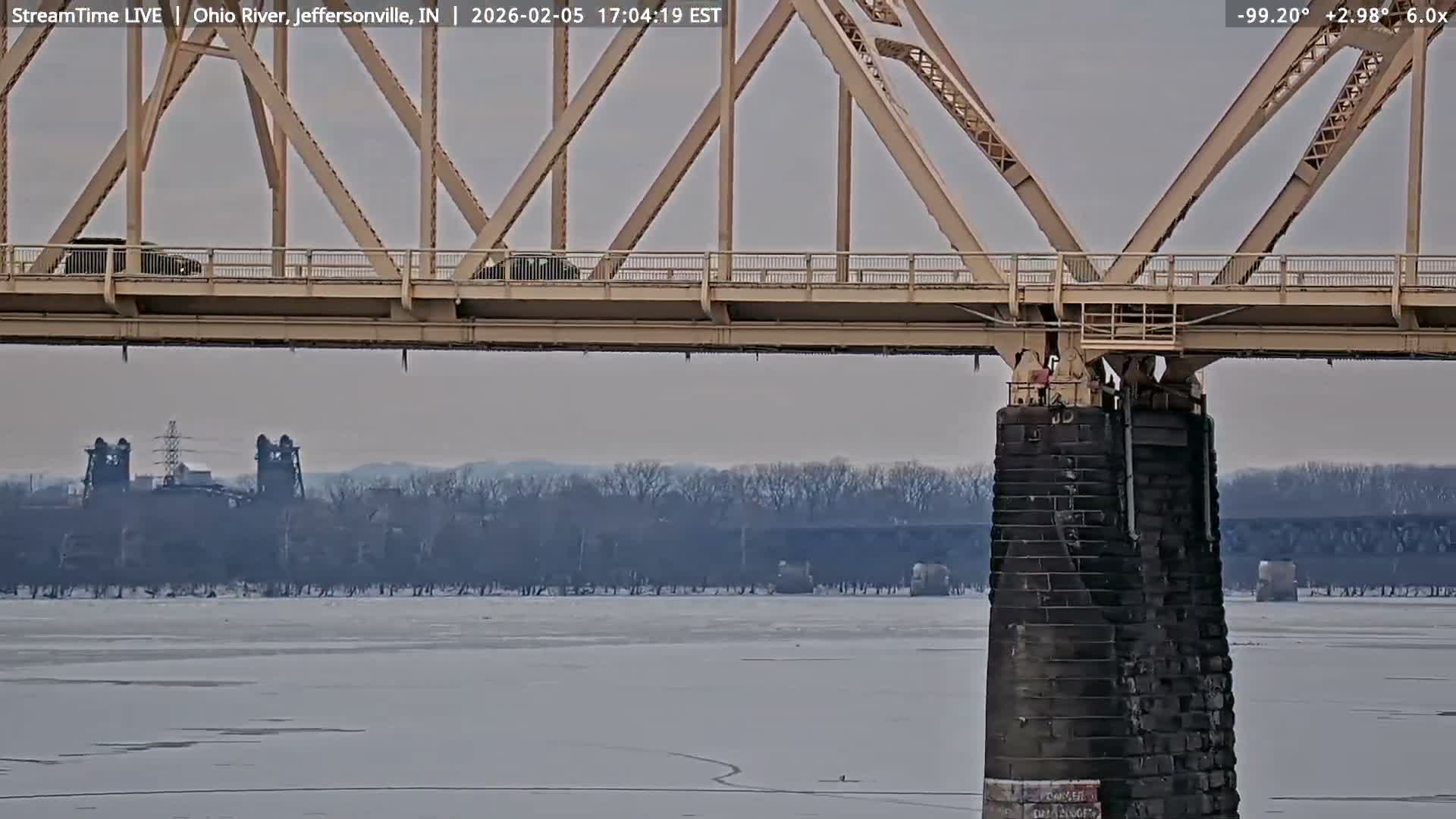 Louisville (Kentucky) & Ohio River from Jeffersonville Live Cam from - Jeffersonville, Clark, Indiana, USA