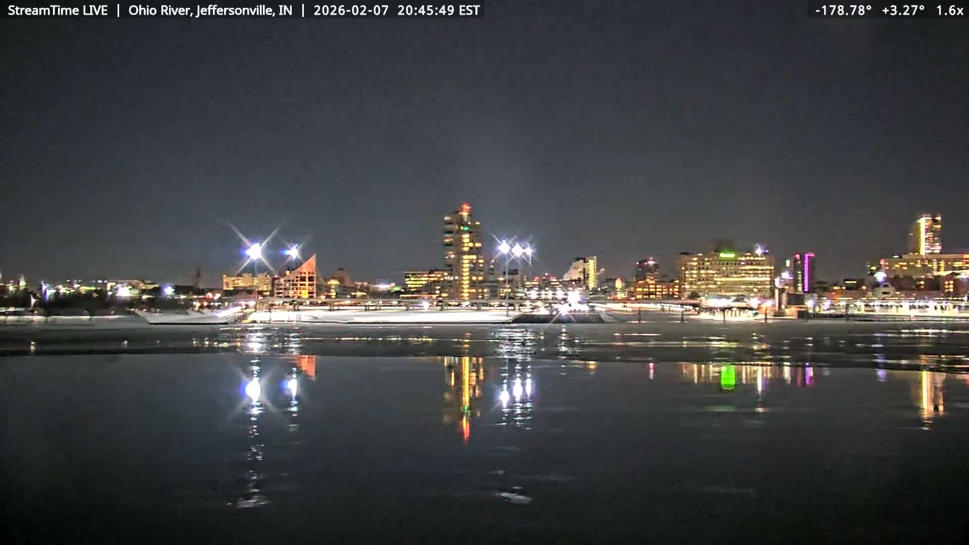 Louisville (Kentucky) & Ohio River from Jeffersonville Live Cam from - Jeffersonville, Clark, Indiana, USA