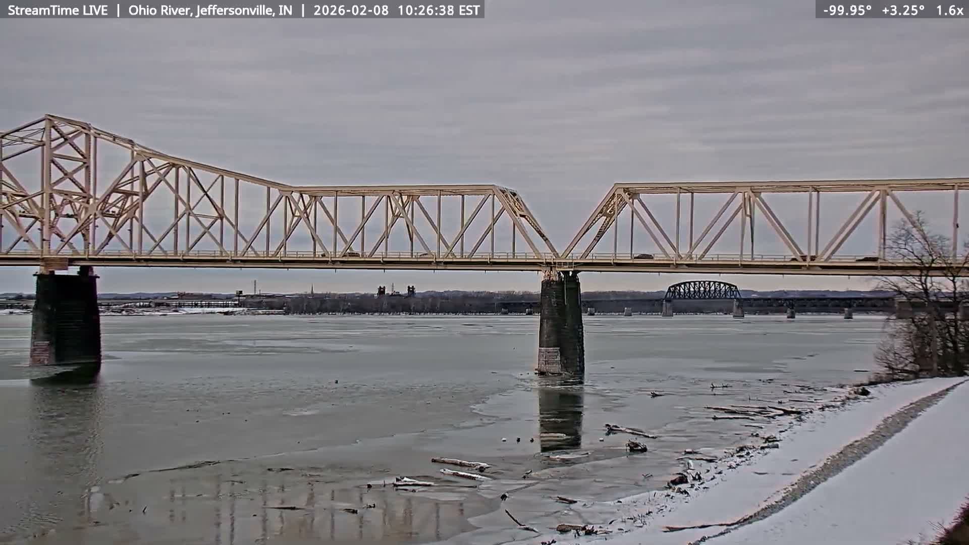 Louisville (Kentucky) & Ohio River from Jeffersonville Live Cam from - Jeffersonville, Clark, Indiana, USA