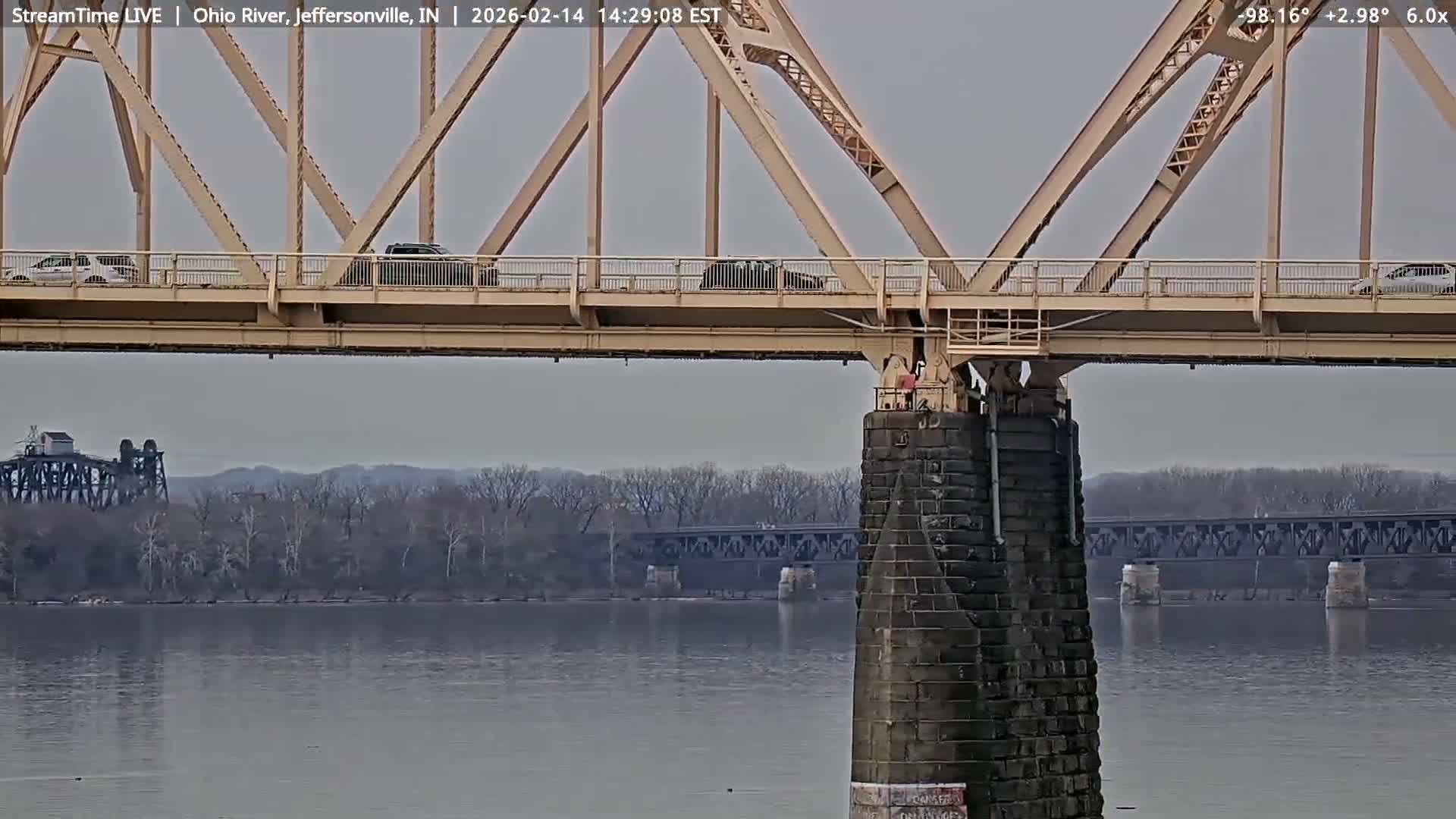 Louisville (Kentucky) & Ohio River from Jeffersonville Live Cam from - Jeffersonville, Clark, Indiana, USA