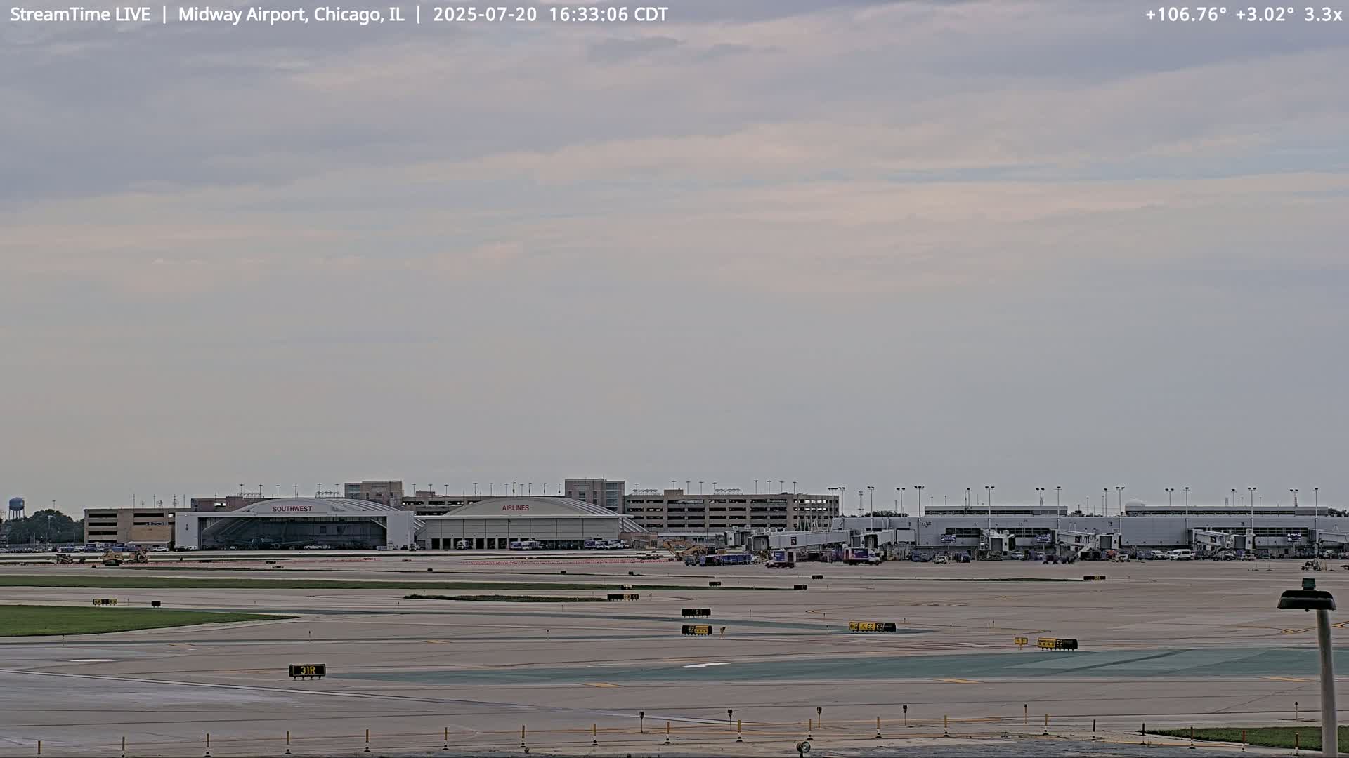 Chicago Midway International Airport Live Cam MDW / KMDW - Garfield Ridge, Chicago, Cook, Illinois, USA