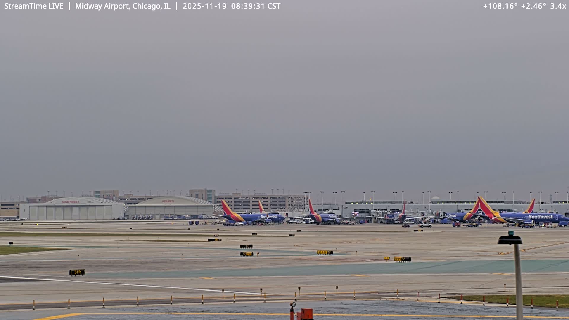 Chicago Midway International Airport Live Cam MDW / KMDW - Garfield Ridge, Chicago, Cook, Illinois, USA
