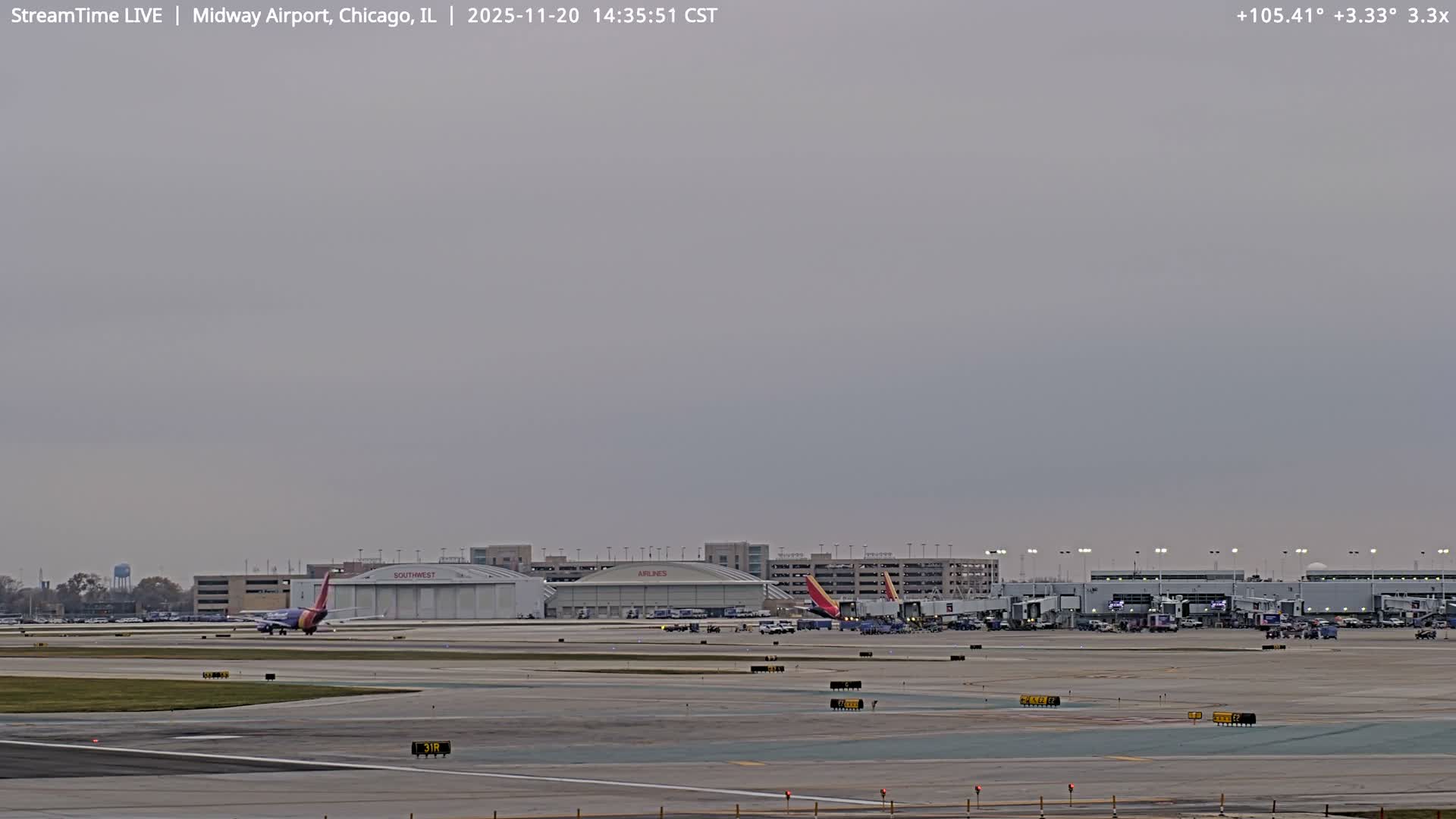 Chicago Midway International Airport Live Cam MDW / KMDW - Garfield Ridge, Chicago, Cook, Illinois, USA