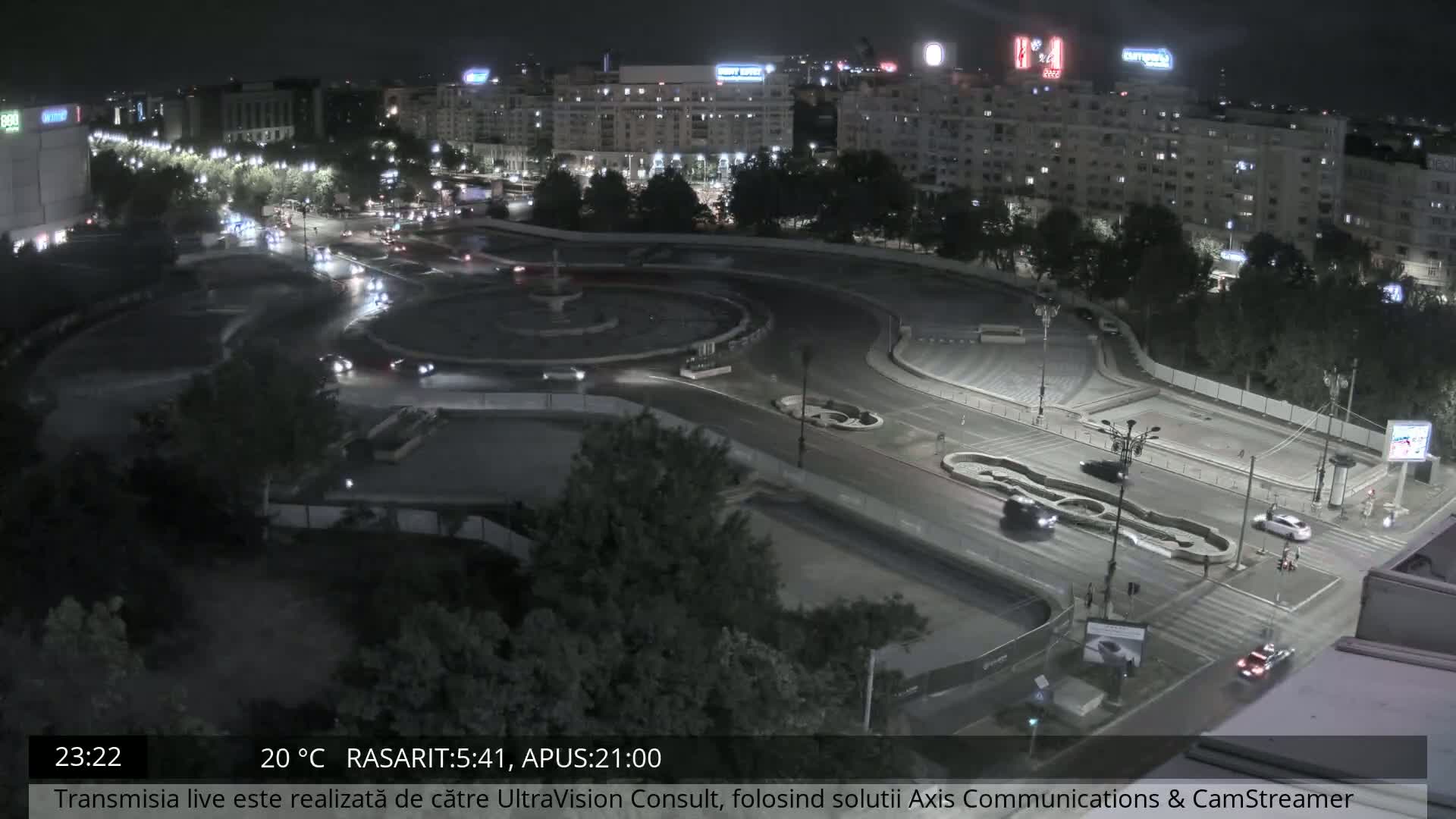 Bucharest from Piata Unirii Union Square Skyline Live Cam - Unirii, Sector 3, Bucharest, Romania