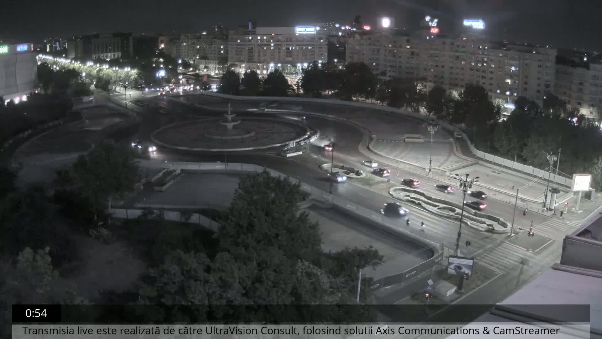 Bucharest from Piata Unirii Union Square Skyline Live Cam - Unirii, Sector 3, Bucharest, Romania