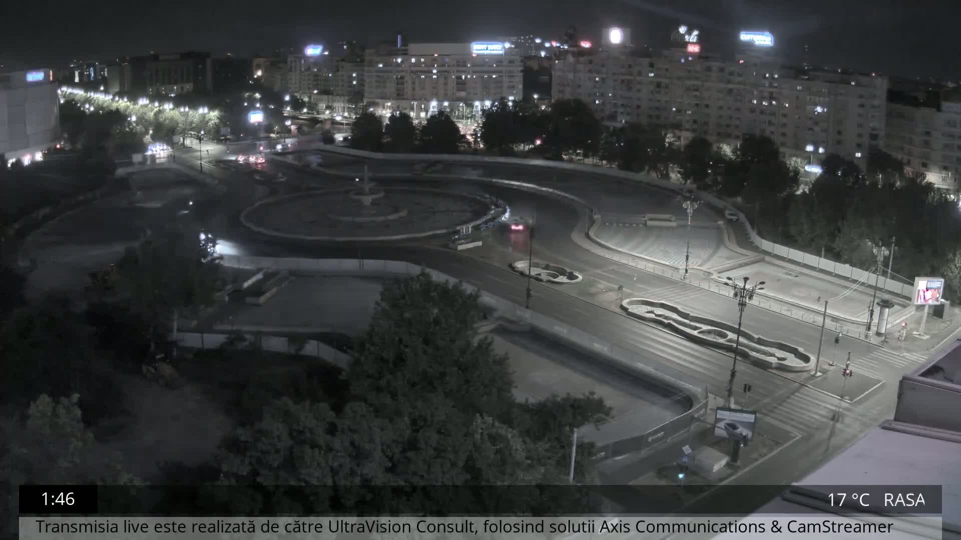 Bucharest from Piata Unirii Union Square Skyline Live Cam - Unirii, Sector 3, Bucharest, Romania