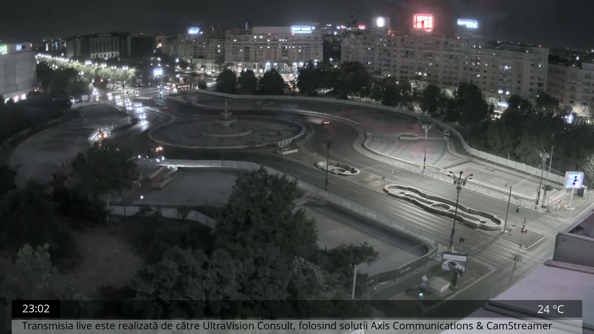 Bucharest from Piata Unirii Union Square Skyline Live Cam - Unirii, Sector 3, Bucharest, Romania
