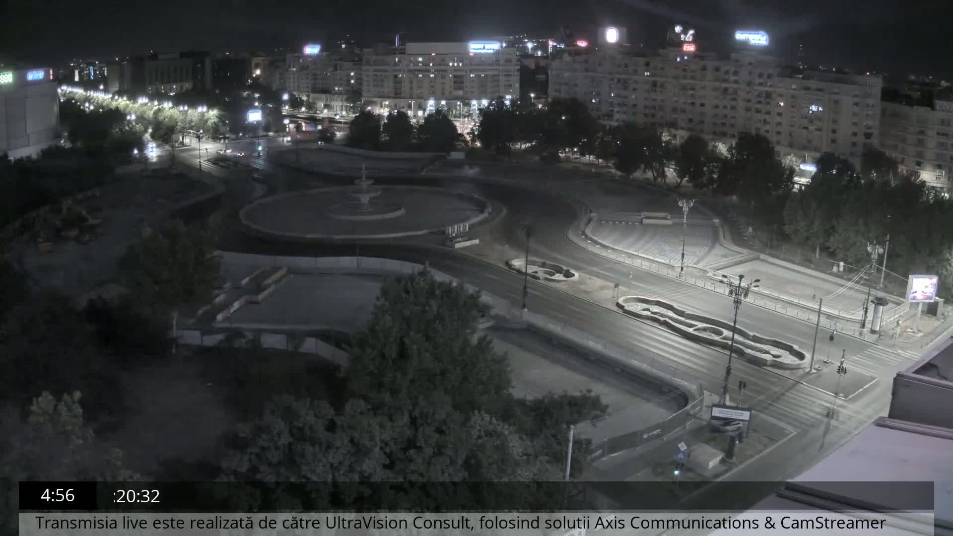 Bucharest from Piata Unirii Union Square Skyline Live Cam - Unirii, Sector 3, Bucharest, Romania