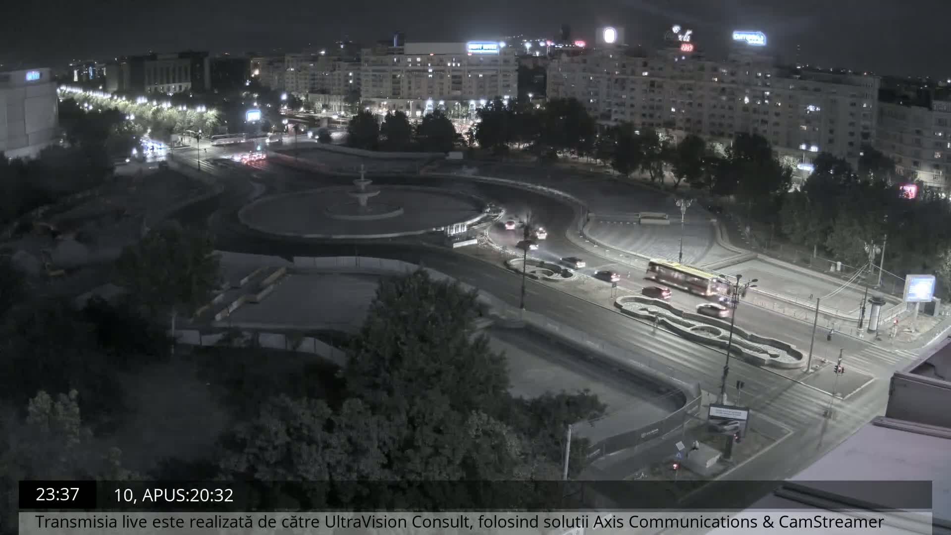 Bucharest from Piata Unirii Union Square Skyline Live Cam - Unirii, Sector 3, Bucharest, Romania