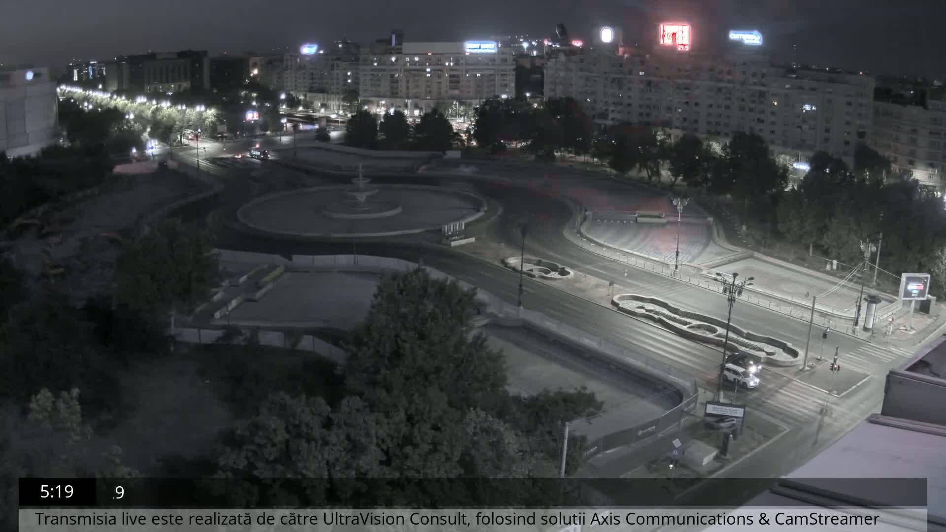 Bucharest from Piata Unirii Union Square Skyline Live Cam - Unirii, Sector 3, Bucharest, Romania