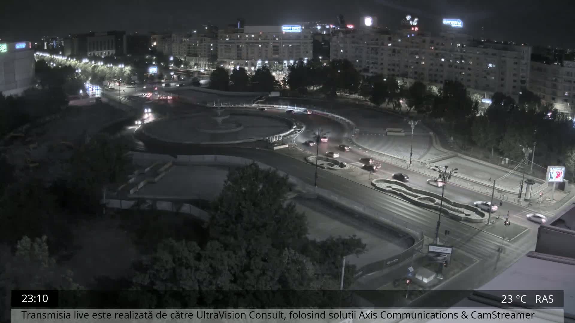Bucharest from Piata Unirii Union Square Skyline Live Cam - Unirii, Sector 3, Bucharest, Romania