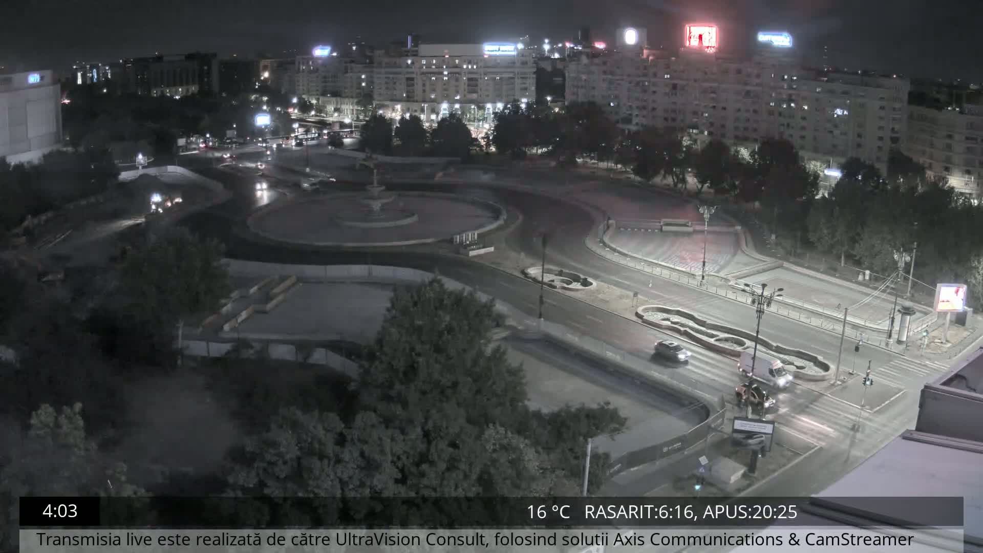 Bucharest from Piata Unirii Union Square Skyline Live Cam - Unirii, Sector 3, Bucharest, Romania