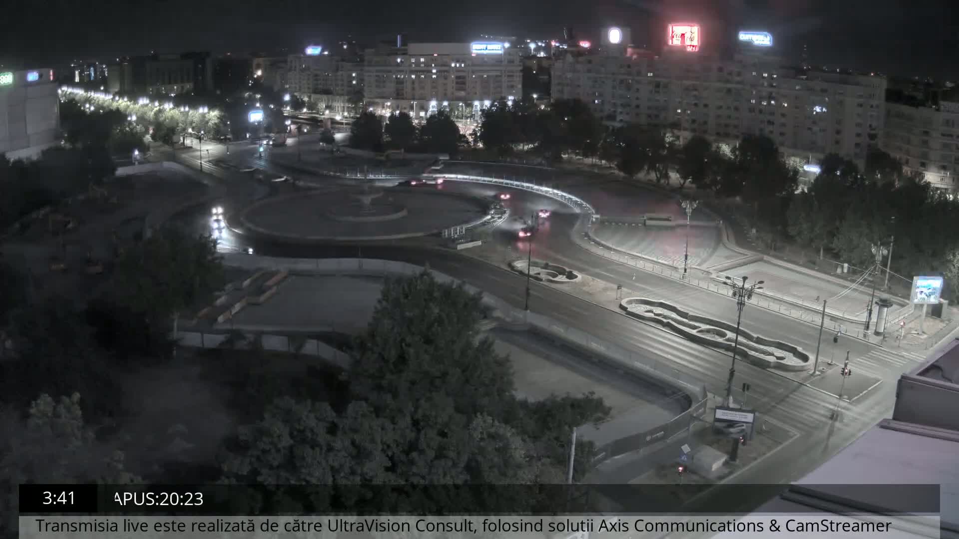 Bucharest from Piata Unirii Union Square Skyline Live Cam - Unirii, Sector 3, Bucharest, Romania