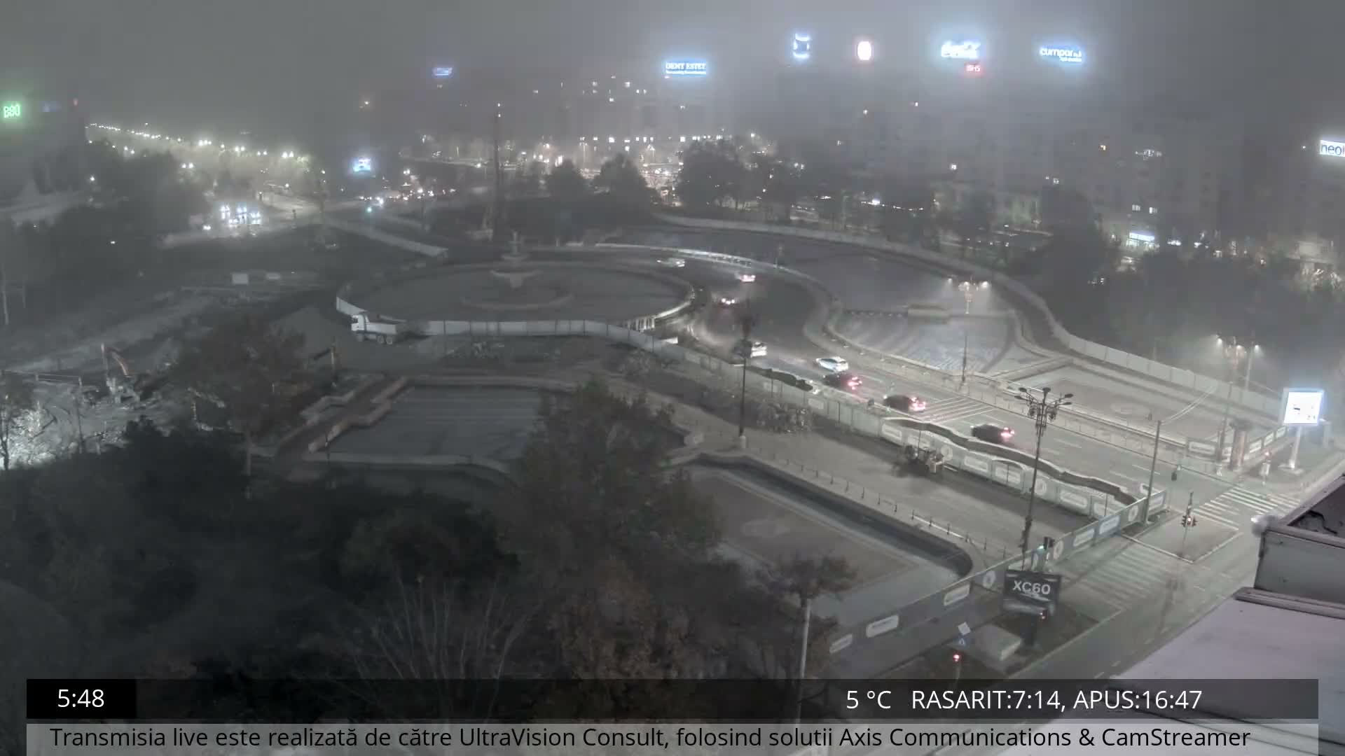 Bucharest from Piata Unirii Union Square Skyline Live Cam - Unirii, Sector 3, Bucharest, Romania