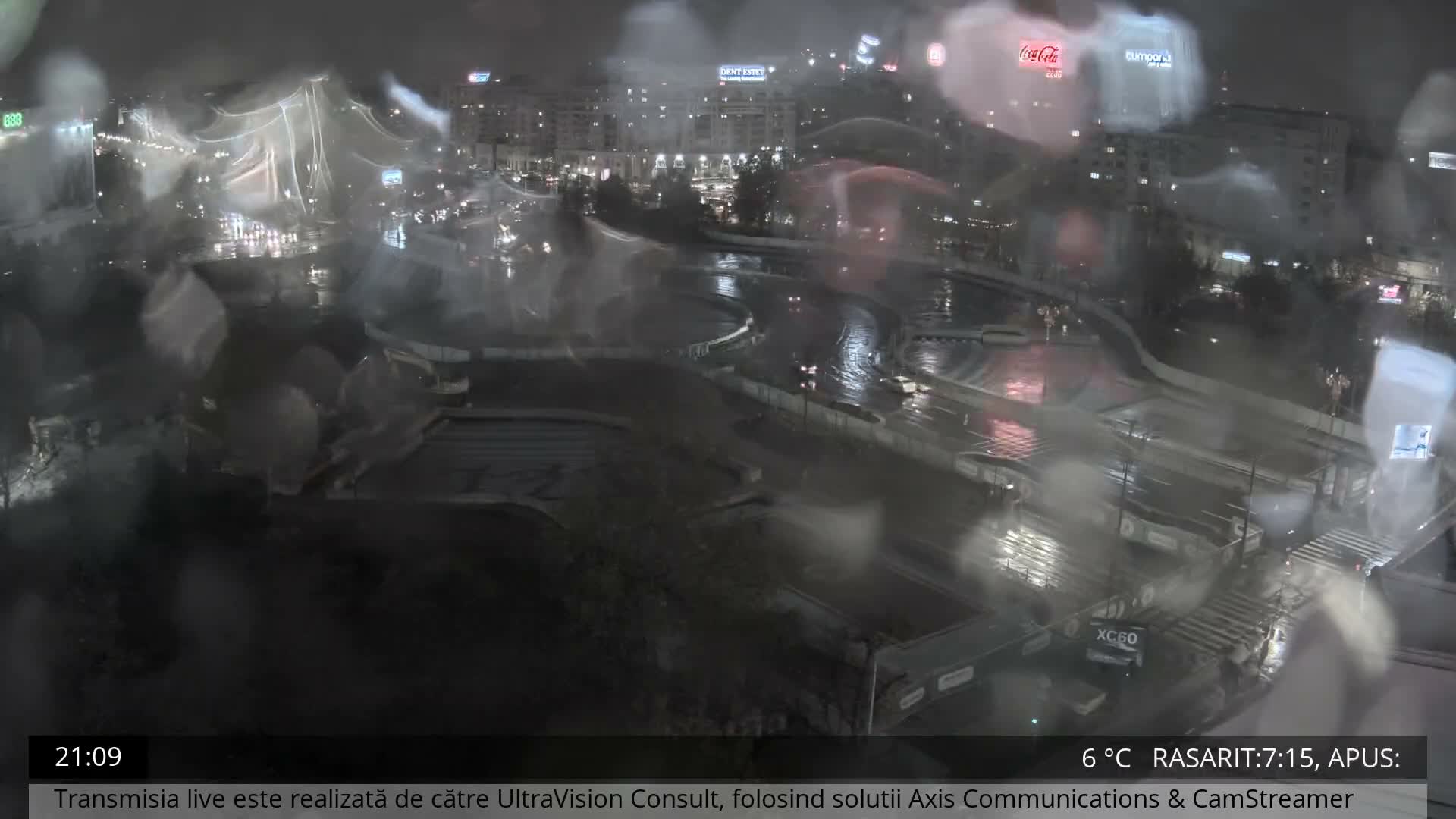 Bucharest from Piata Unirii Union Square Skyline Live Cam - Unirii, Sector 3, Bucharest, Romania