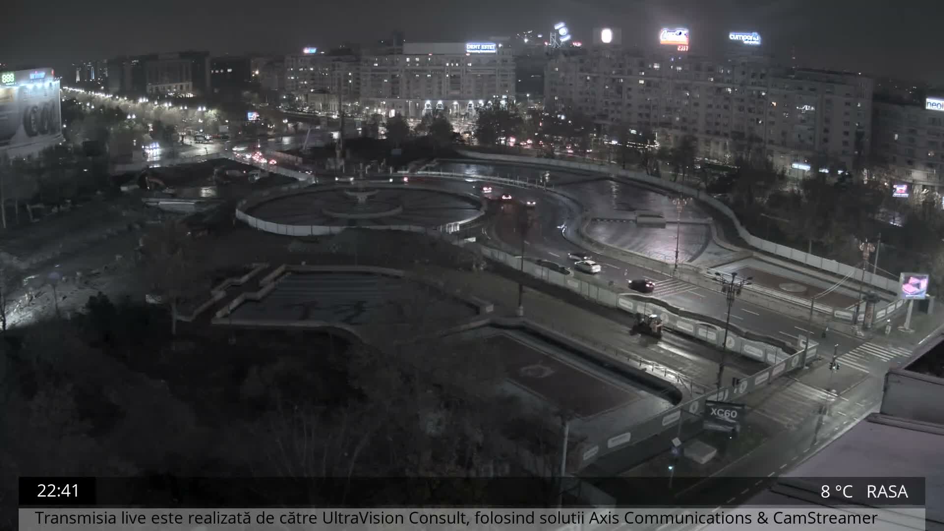 Bucharest from Piata Unirii Union Square Skyline Live Cam - Unirii, Sector 3, Bucharest, Romania