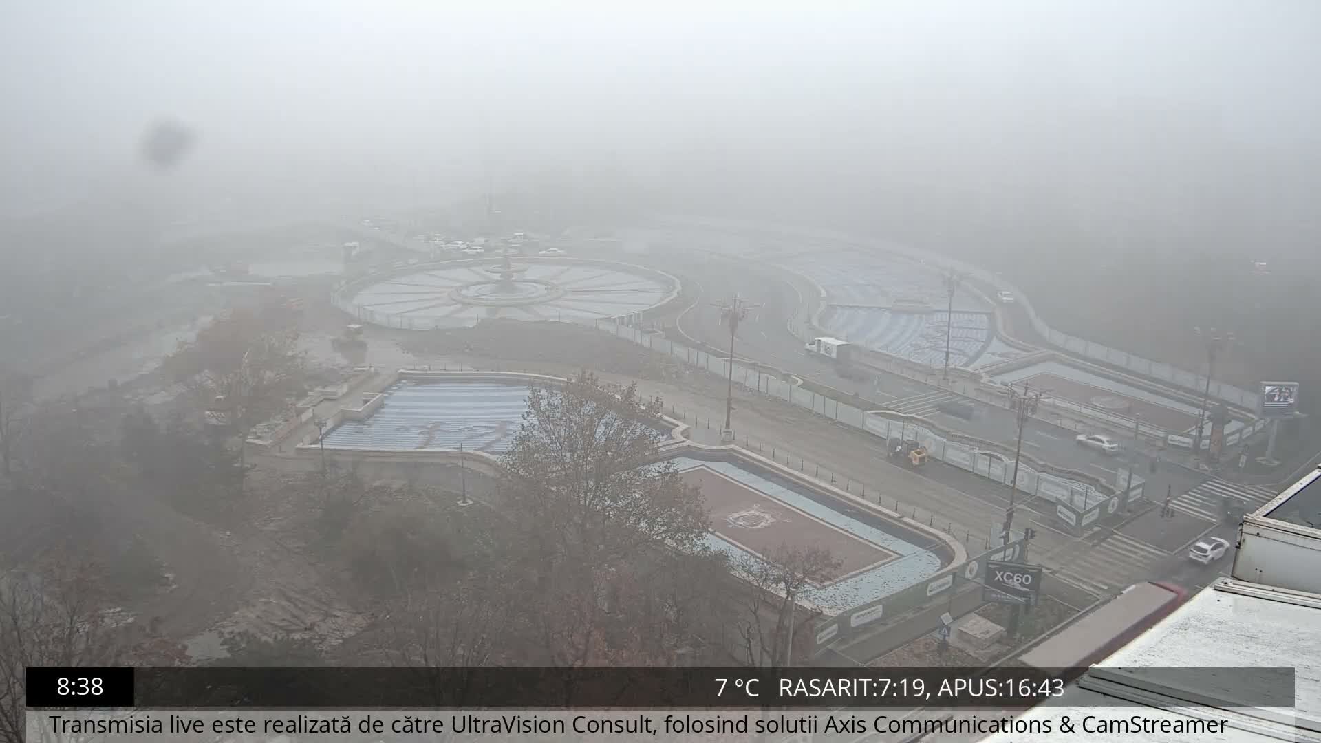 Bucharest from Piata Unirii Union Square Skyline Live Cam - Unirii, Sector 3, Bucharest, Romania