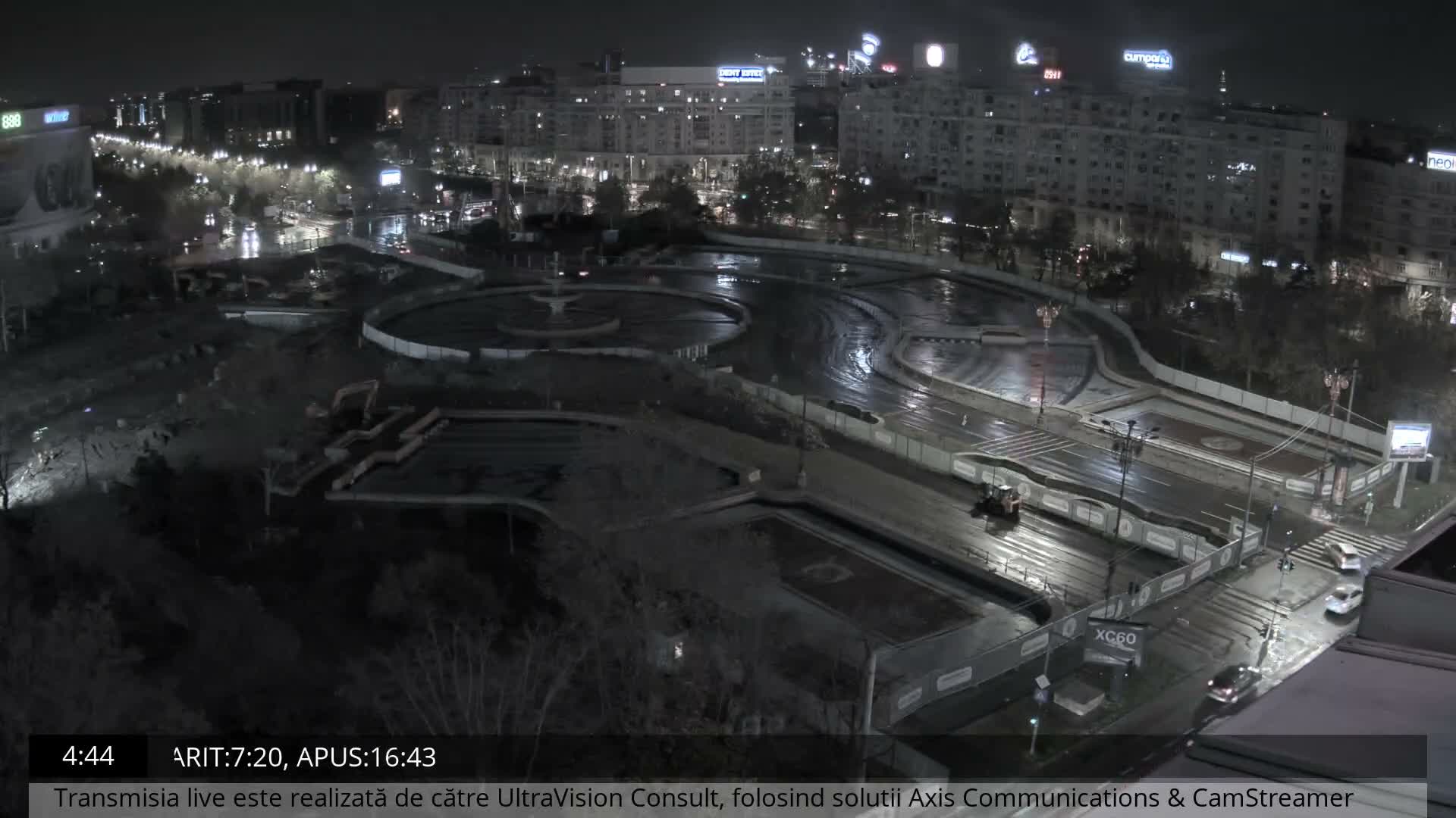 Bucharest from Piata Unirii Union Square Skyline Live Cam - Unirii, Sector 3, Bucharest, Romania