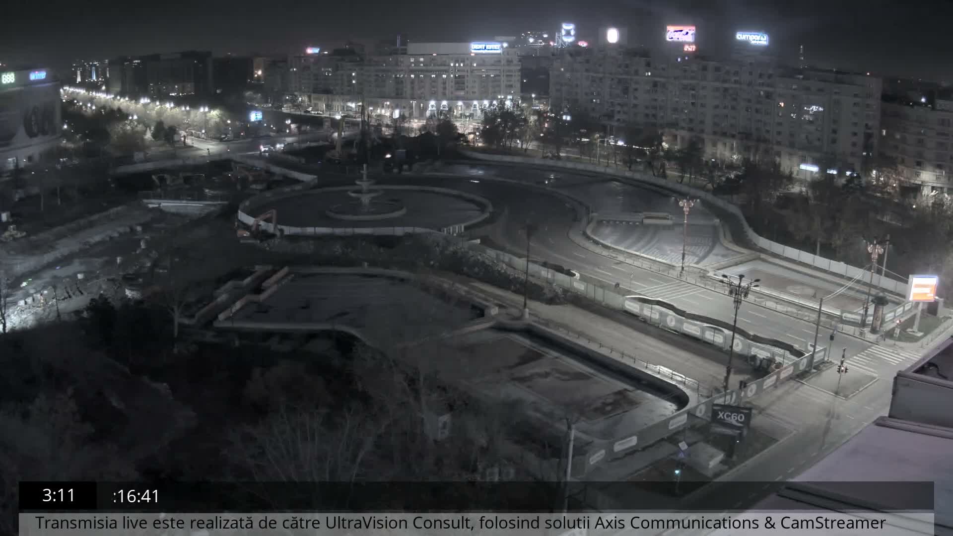 Bucharest from Piata Unirii Union Square Skyline Live Cam - Unirii, Sector 3, Bucharest, Romania