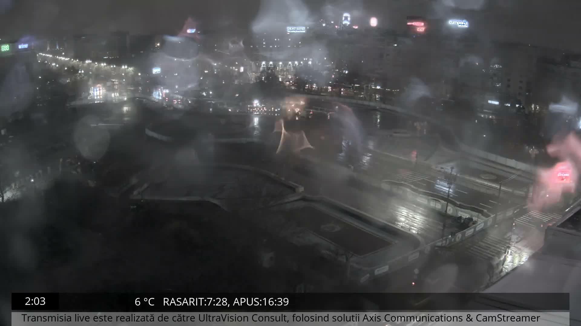 Bucharest from Piata Unirii Union Square Skyline Live Cam - Unirii, Sector 3, Bucharest, Romania