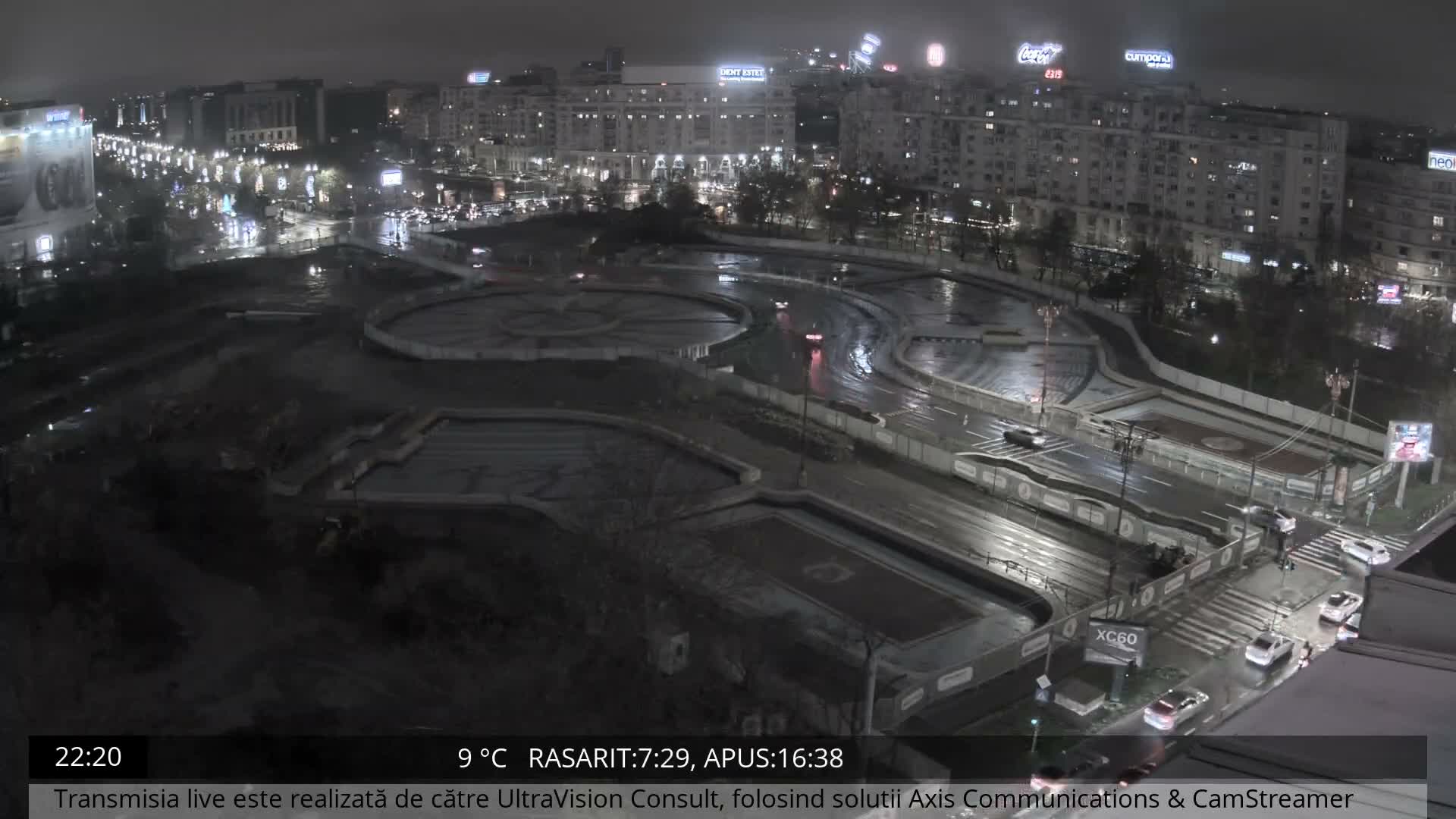 Bucharest from Piata Unirii Union Square Skyline Live Cam - Unirii, Sector 3, Bucharest, Romania
